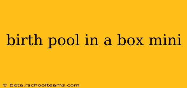 birth pool in a box mini