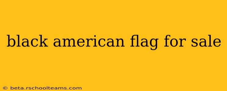 black american flag for sale