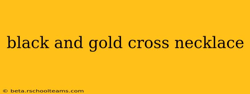 black and gold cross necklace