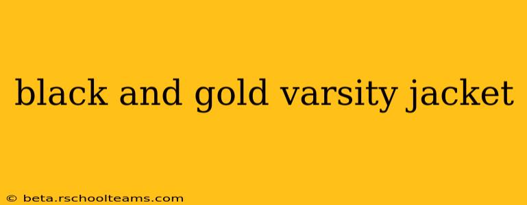 black and gold varsity jacket