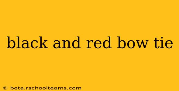 black and red bow tie