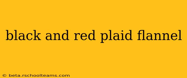 black and red plaid flannel