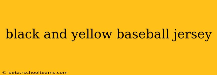 black and yellow baseball jersey