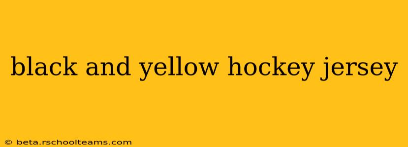 black and yellow hockey jersey