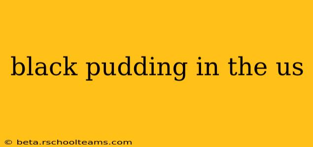 black pudding in the us
