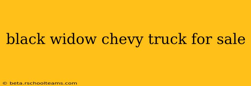 black widow chevy truck for sale
