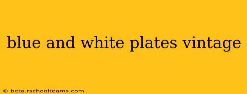 blue and white plates vintage