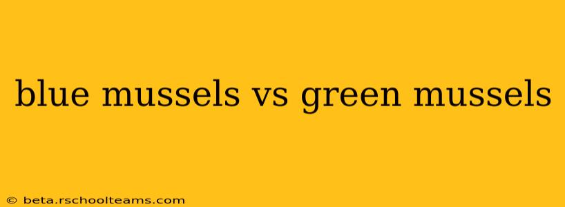 blue mussels vs green mussels