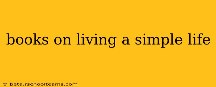books on living a simple life