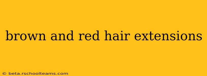 brown and red hair extensions