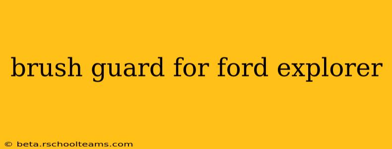 brush guard for ford explorer