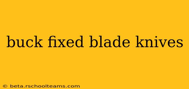 buck fixed blade knives
