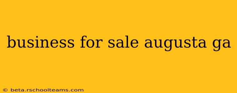 business for sale augusta ga