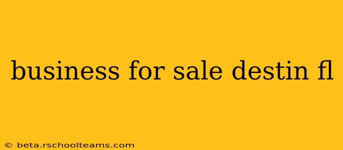 business for sale destin fl