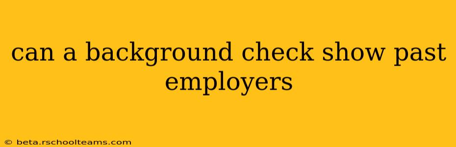 can a background check show past employers