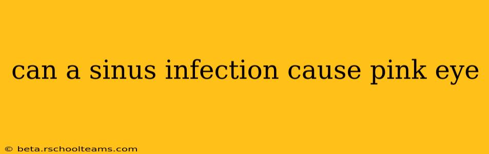 can a sinus infection cause pink eye