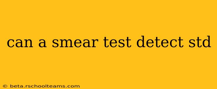 can a smear test detect std