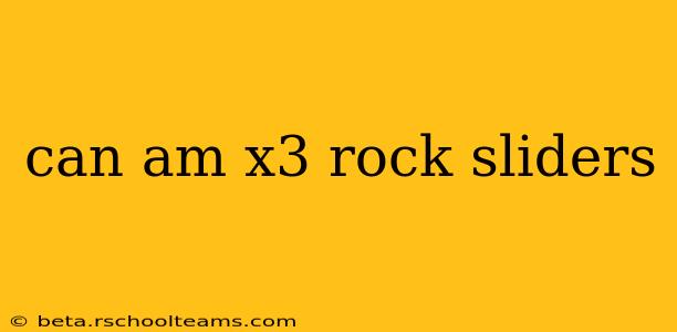 can am x3 rock sliders