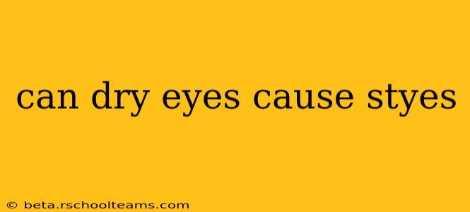 can dry eyes cause styes