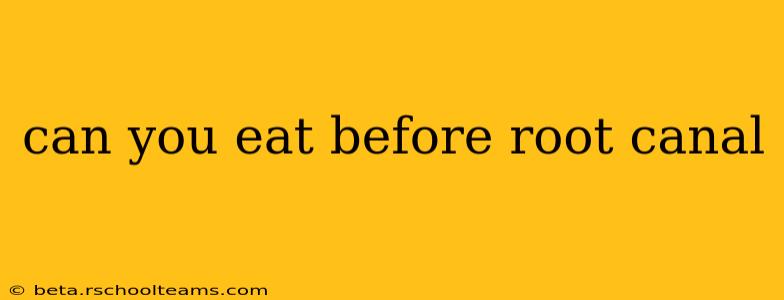 can you eat before root canal