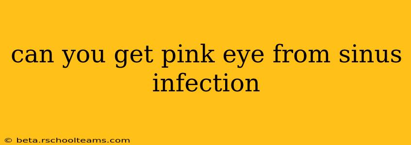 can you get pink eye from sinus infection