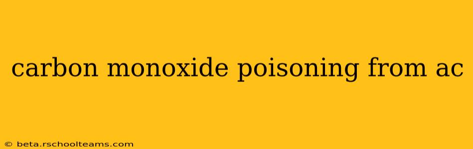 carbon monoxide poisoning from ac