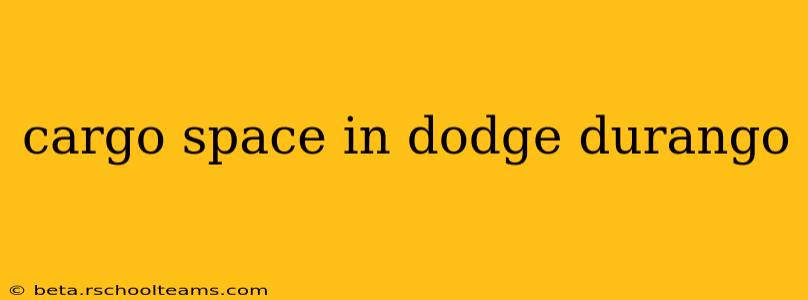 cargo space in dodge durango