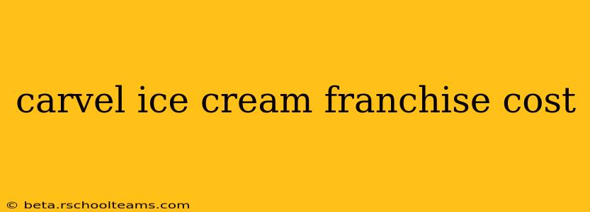 carvel ice cream franchise cost
