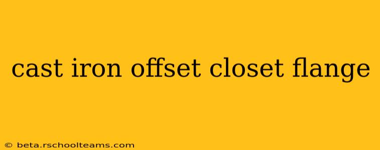 cast iron offset closet flange
