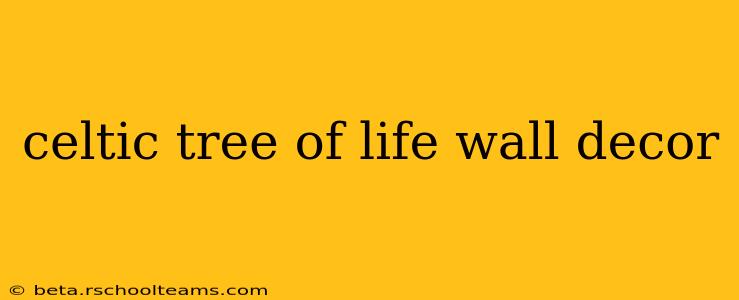 celtic tree of life wall decor