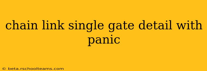 chain link single gate detail with panic