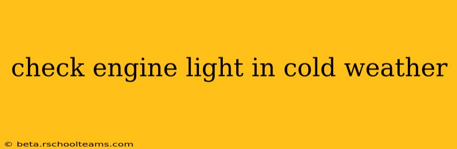 check engine light in cold weather