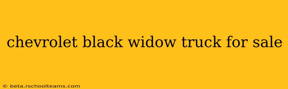 chevrolet black widow truck for sale