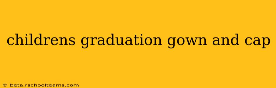 childrens graduation gown and cap