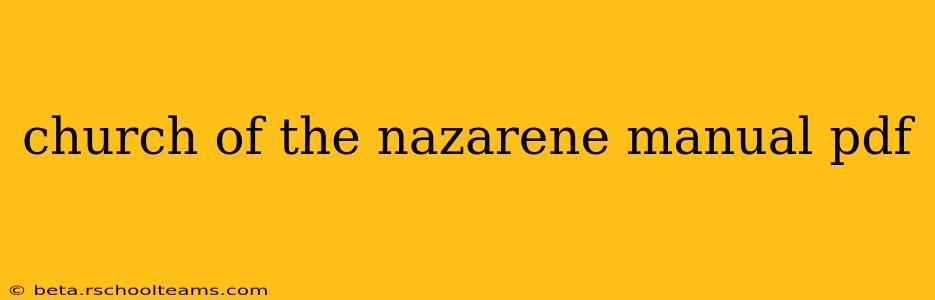 church of the nazarene manual pdf