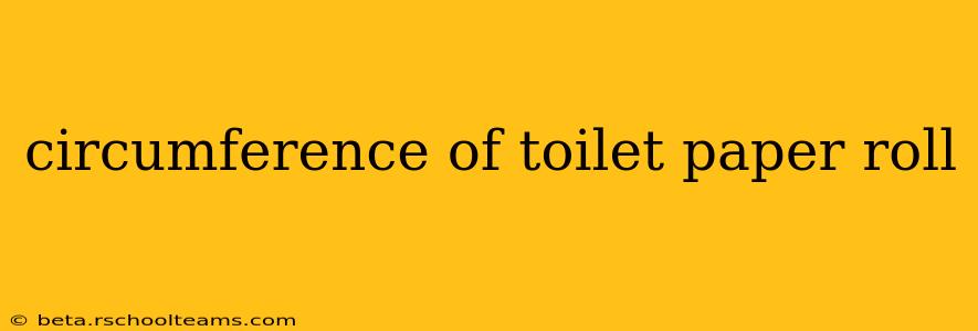 circumference of toilet paper roll