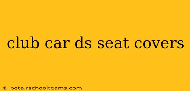 club car ds seat covers