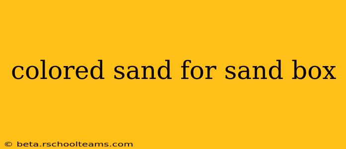 colored sand for sand box