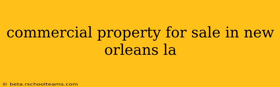 commercial property for sale in new orleans la