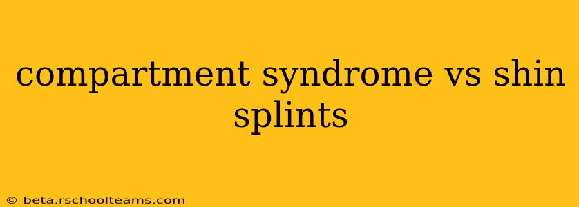 compartment syndrome vs shin splints