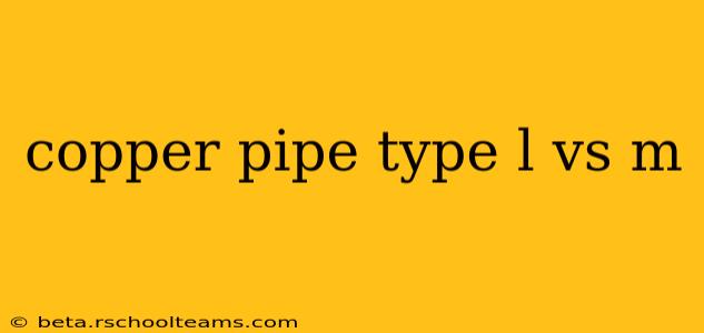 copper pipe type l vs m