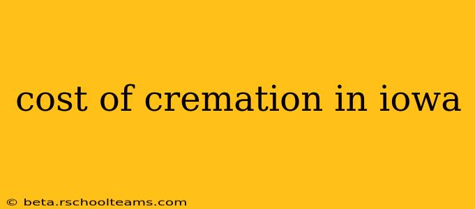 cost of cremation in iowa