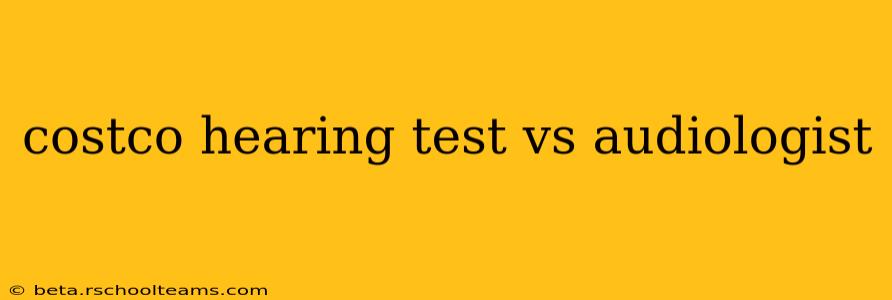 costco hearing test vs audiologist