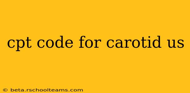 cpt code for carotid us