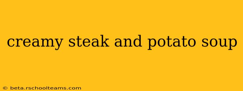 creamy steak and potato soup