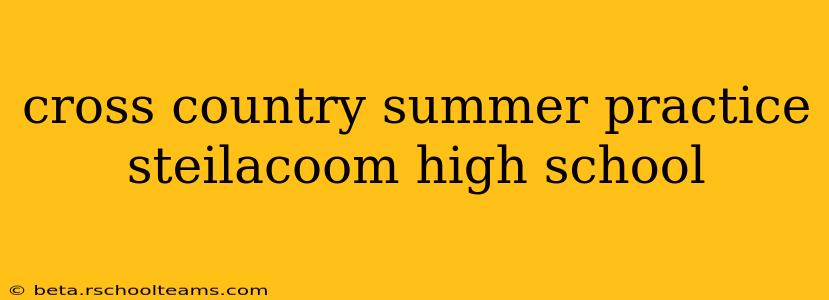 cross country summer practice steilacoom high school