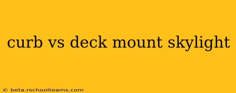 curb vs deck mount skylight
