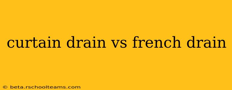 curtain drain vs french drain