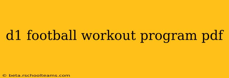 d1 football workout program pdf