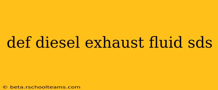 def diesel exhaust fluid sds
